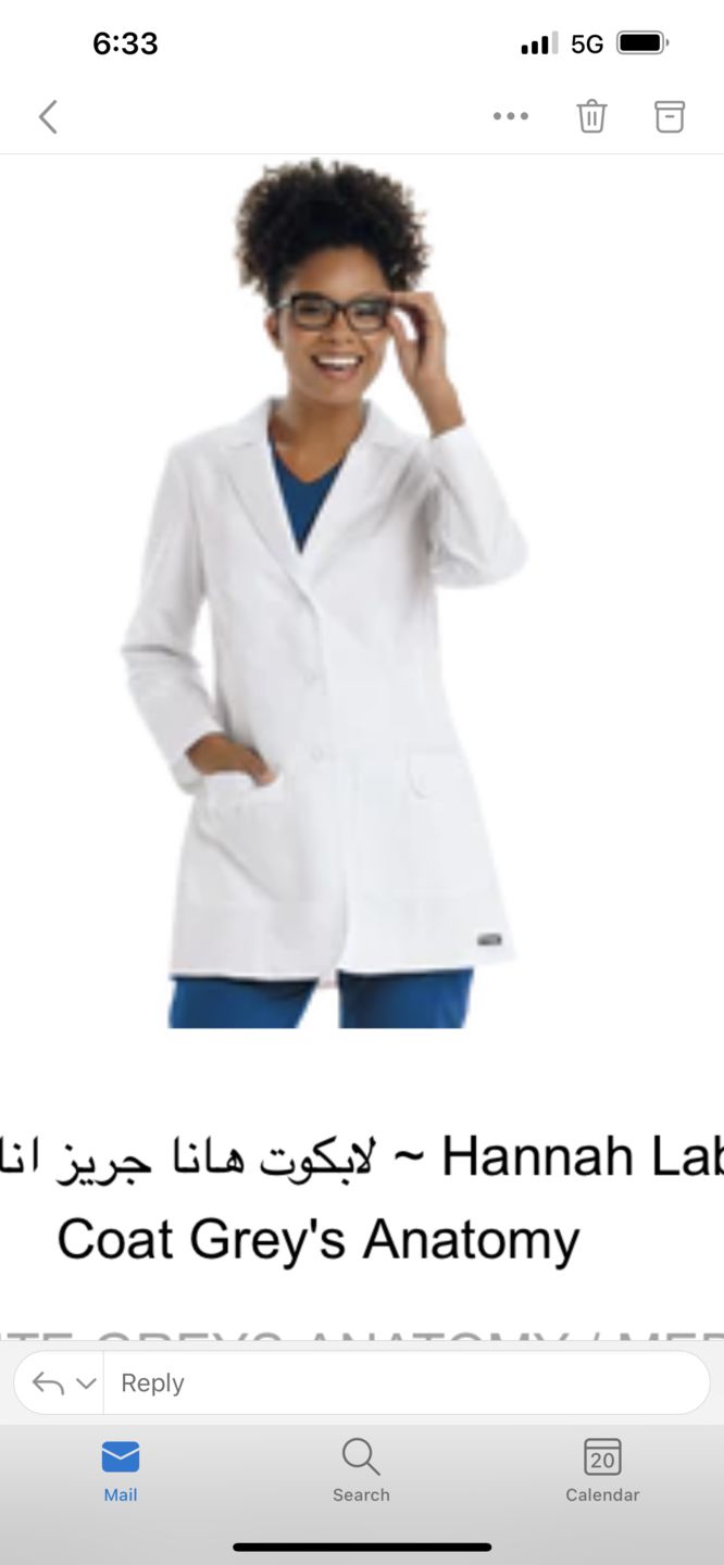 Customer photo review of لابكوت هانا جريز اناتومي ~ Hannah Lab Coat Grey's Anatomy