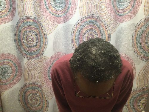 Customer photo review of Rosemary & Peppermint Herbal Deep Conditioner