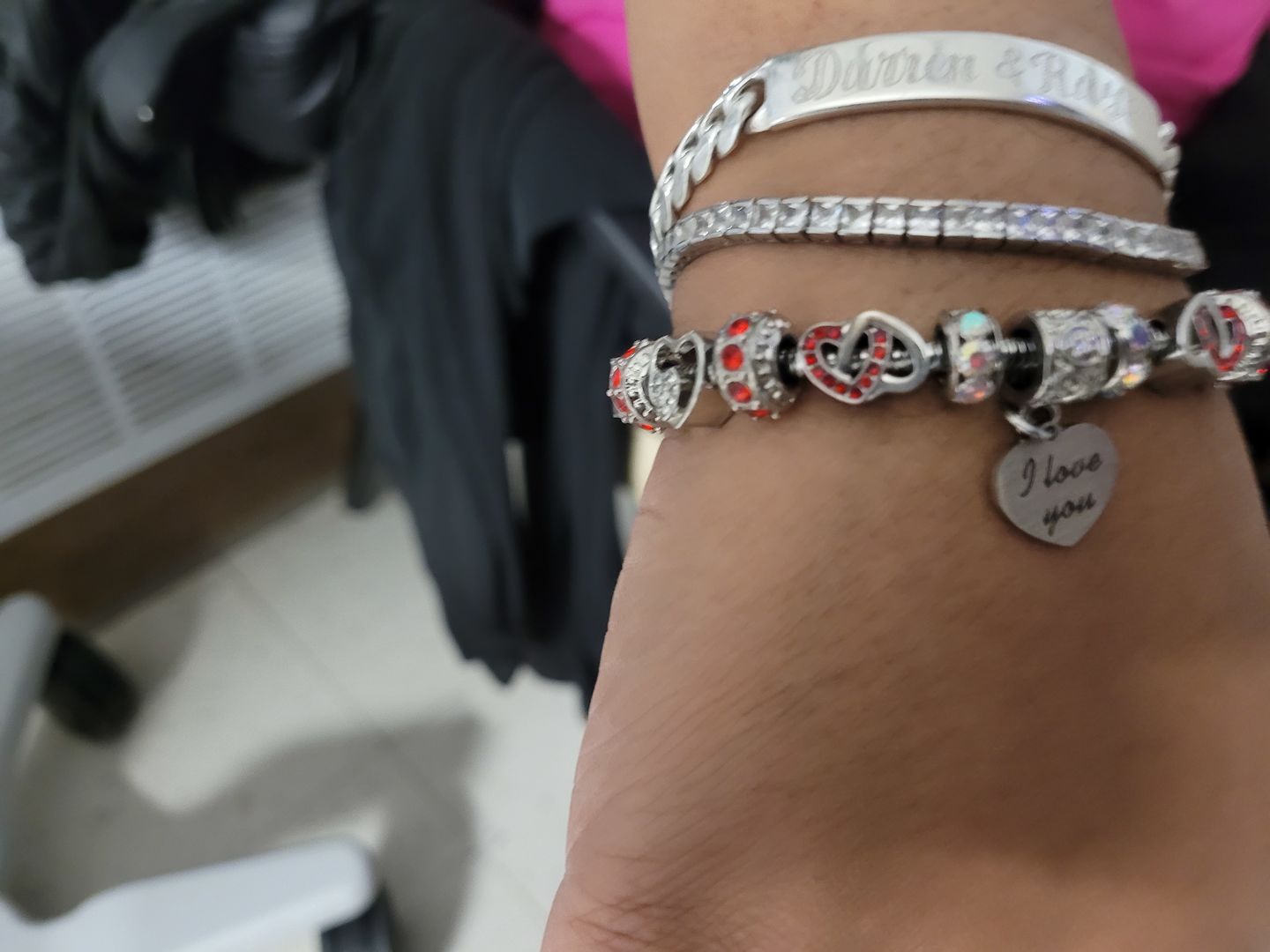Customer photo review of I Love You Bracelet