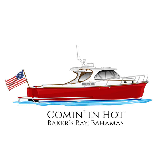 Customer photo review of Custom Digital Boat Artwork