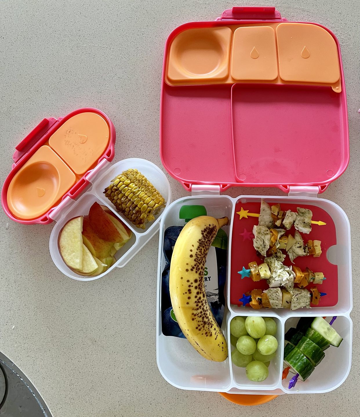 Customer photo review of b.box Snackbox – Strawberry Shake