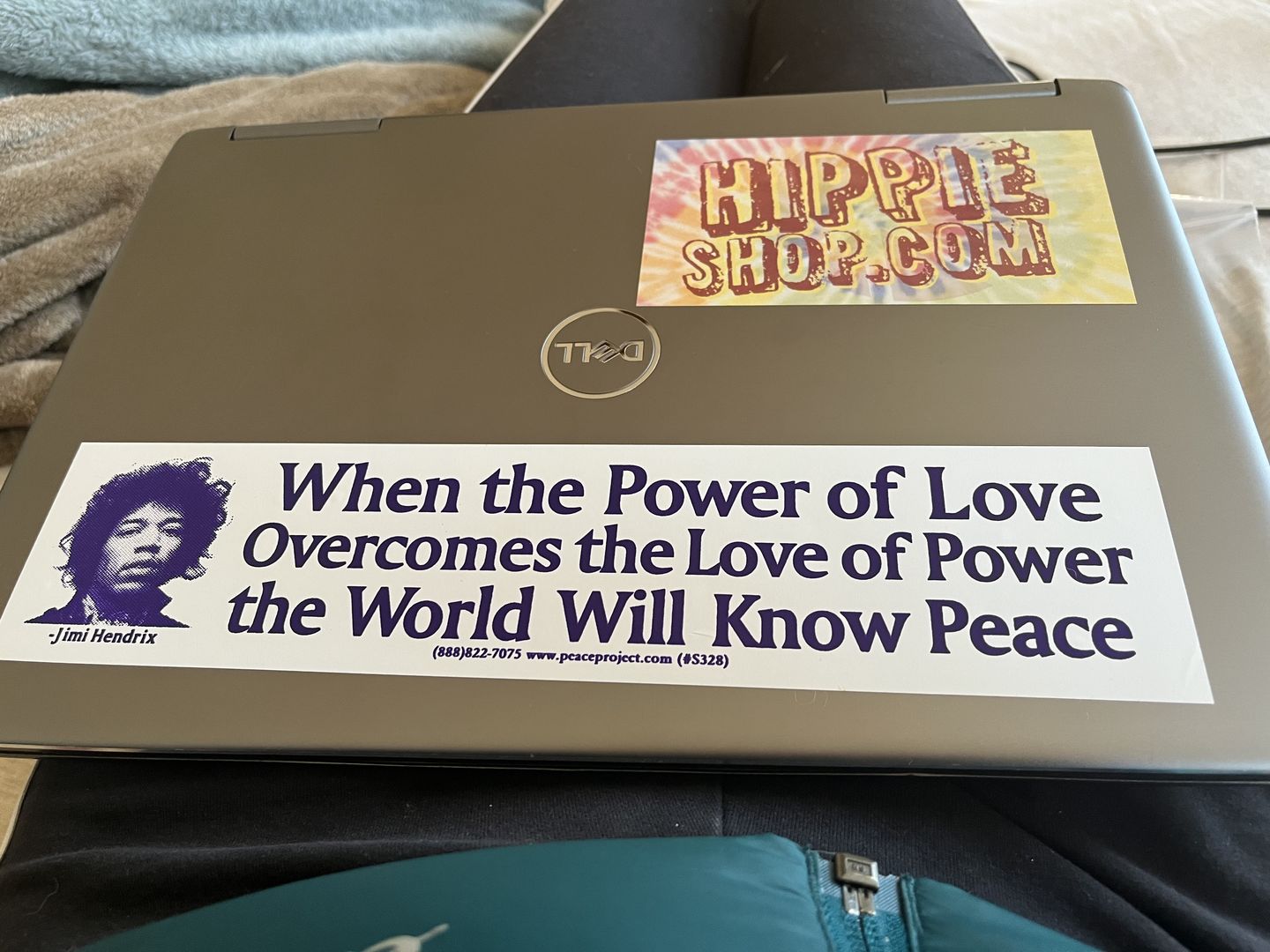 Customer photo review of Jimi Hendrix Power of Love Bumper Sticker