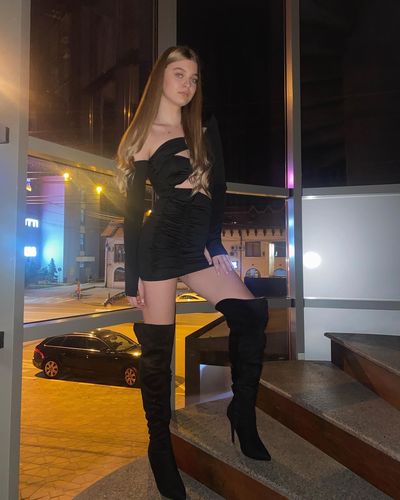Customer photo review of Asymmetrical Cut Out One Shoulder Mini Dress