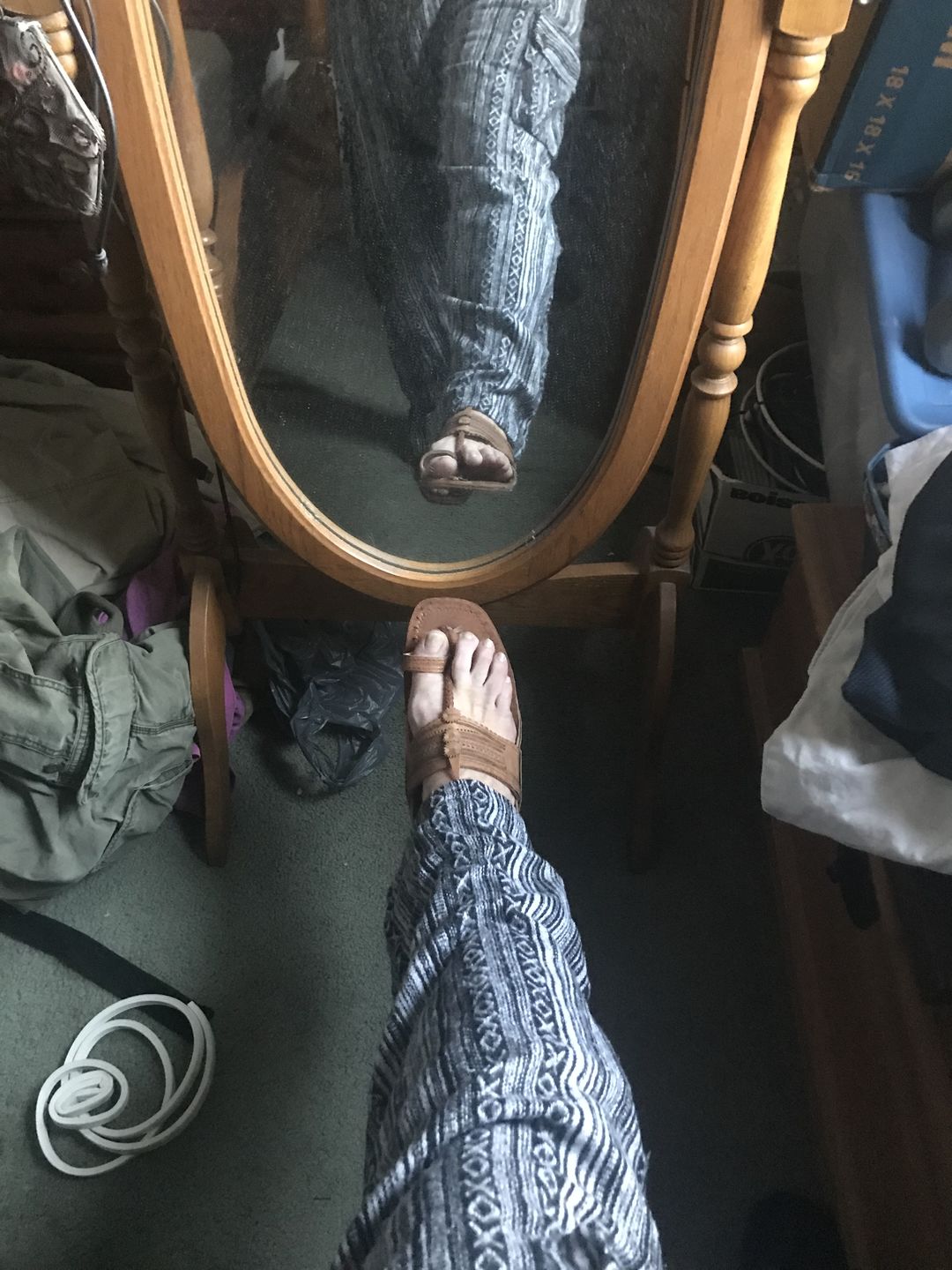 Customer photo review of Woven Cotton Cargo Pants