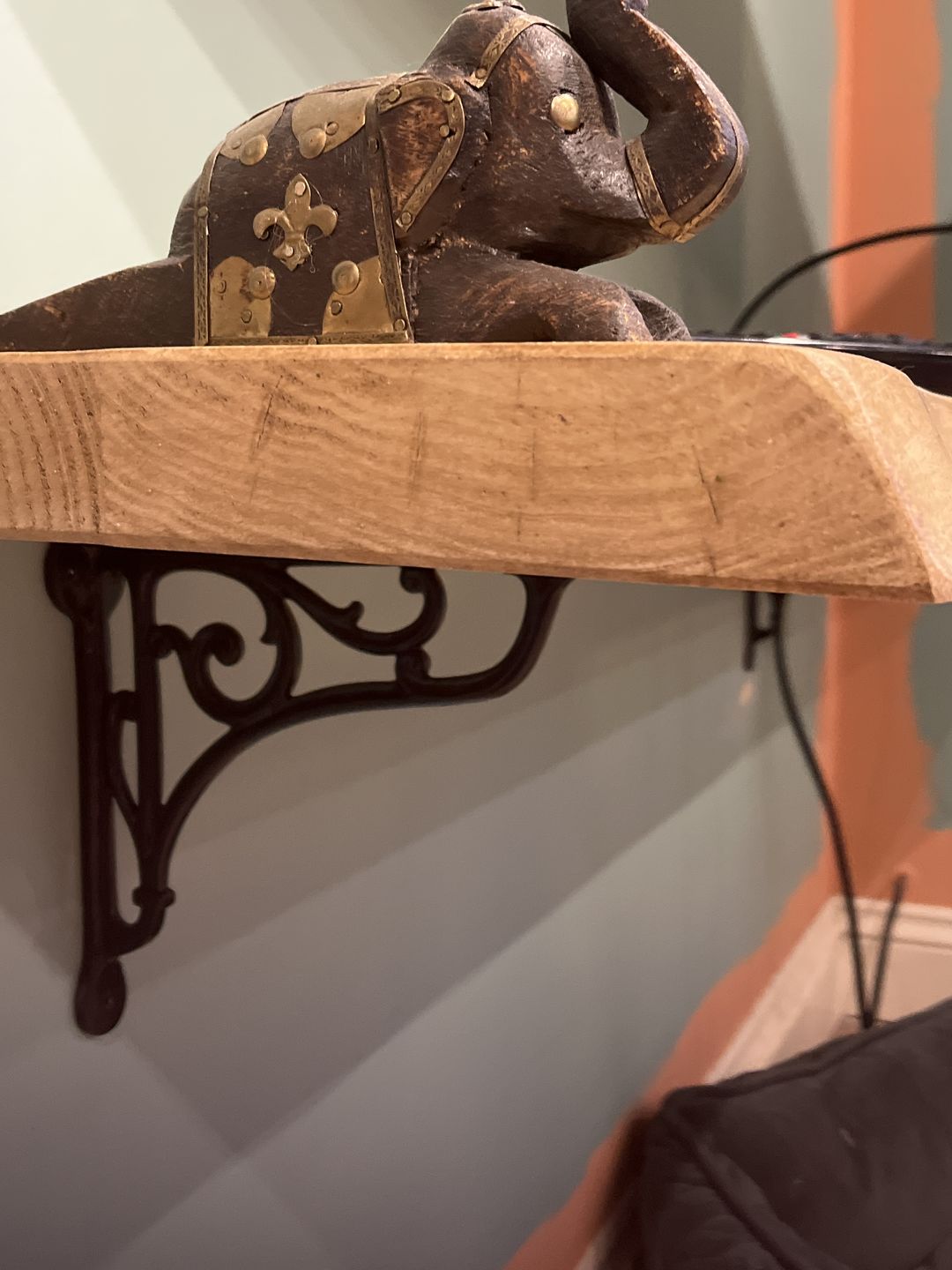 Customer photo review of 8 Inch Victorian Scroll Cast Iron Shelf Bracket