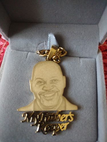 Customer photo review of Lovers Charm™ 18K Custom Engraved Necklace