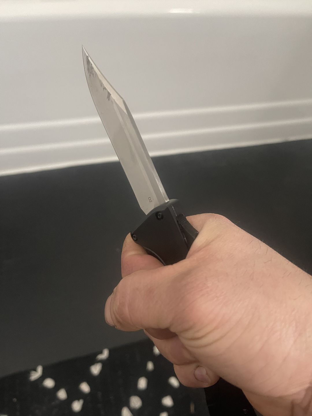 Customer photo review of *New Arrival* Black D2 Clip Point Mamba Hendrix OTF