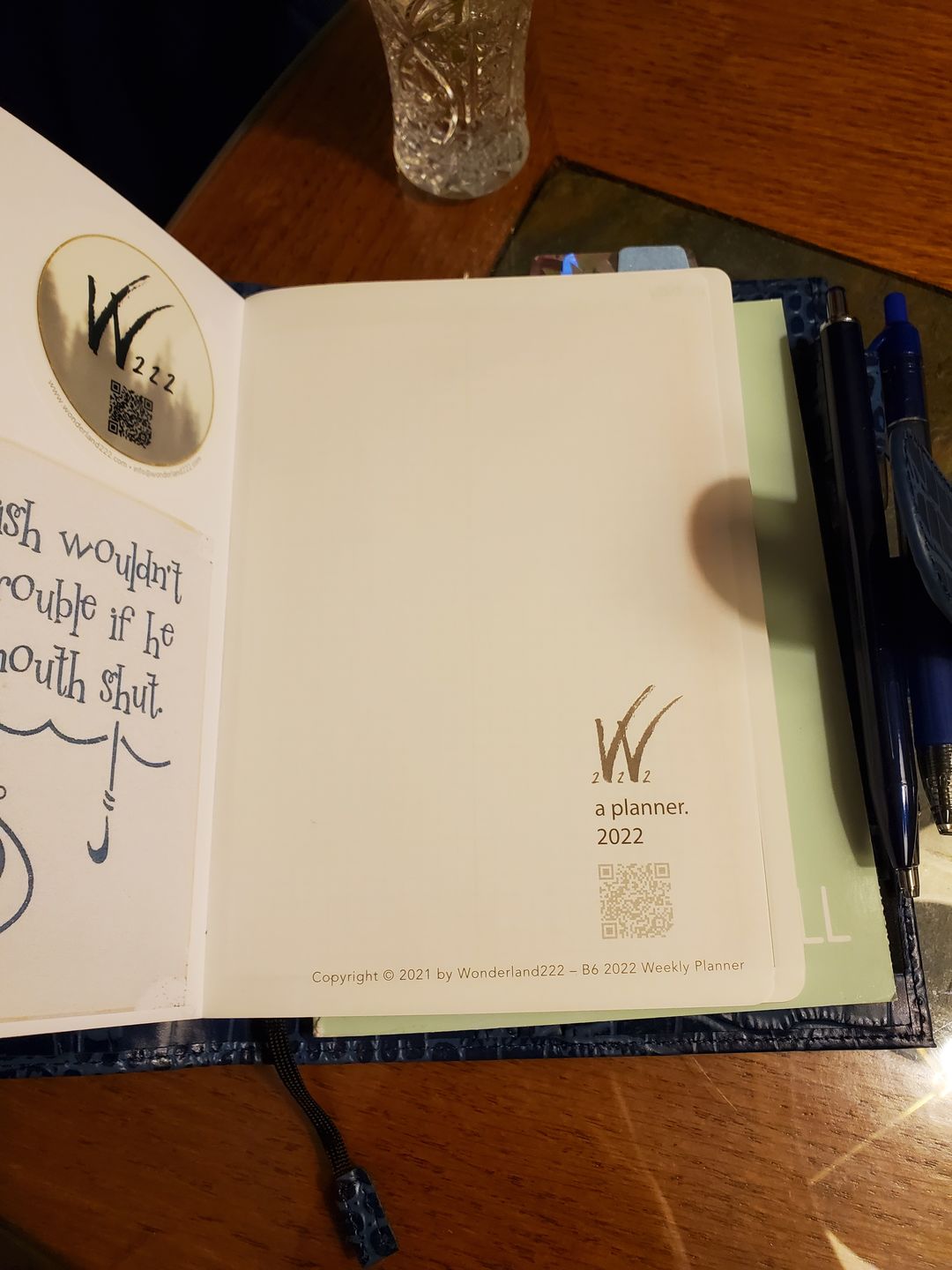 Customer photo review of B6 2022 Weekly Planner - 52gsm Tomoe River Paper