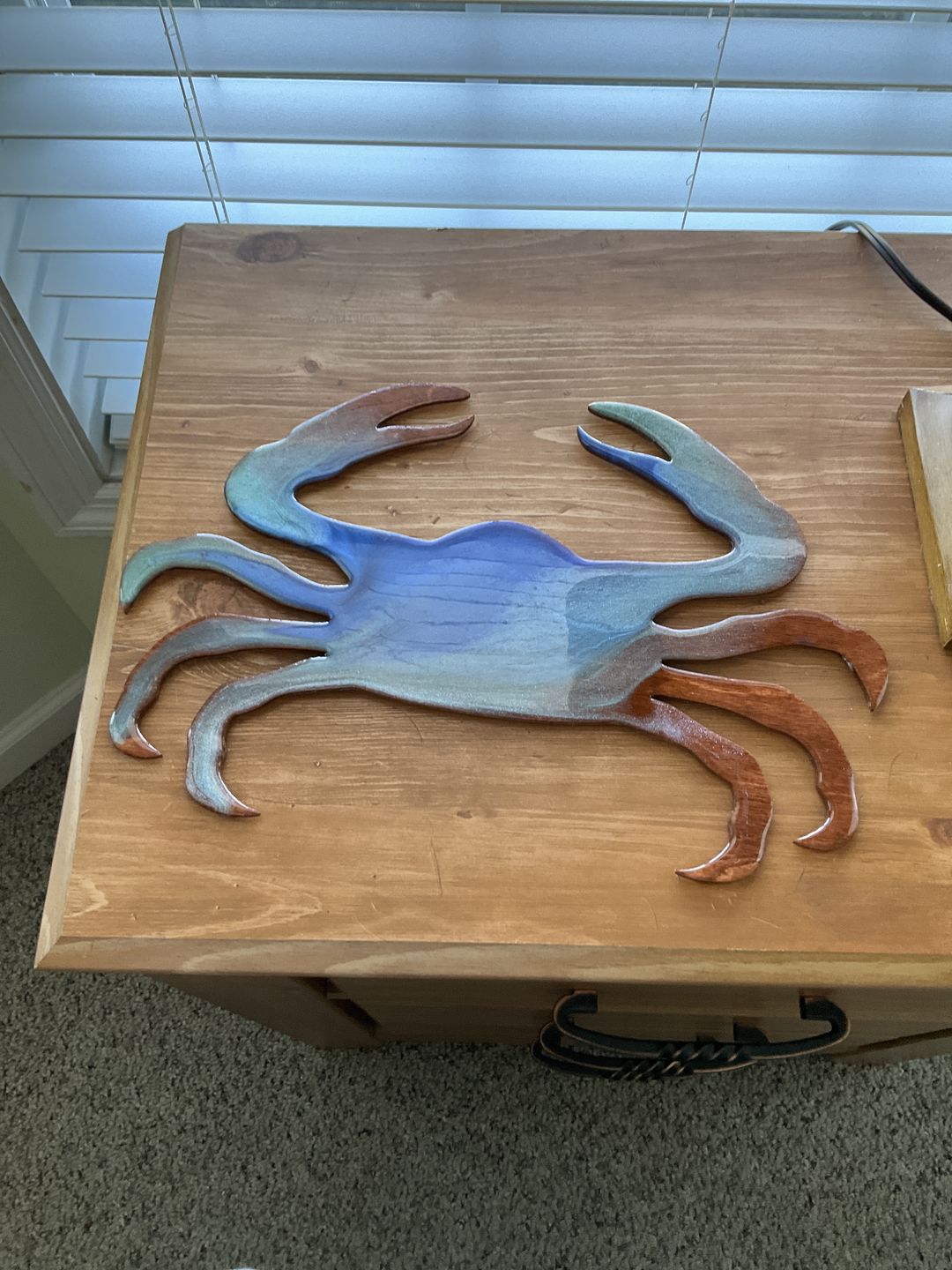 Customer photo review of Unfinished Wooden Crab Shape - Ocean - Nursery - Craft - up to 24" DIY