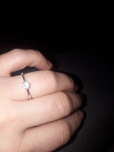 Customer photo review of Bague Bahia - Solitaire Argent Zirconium
