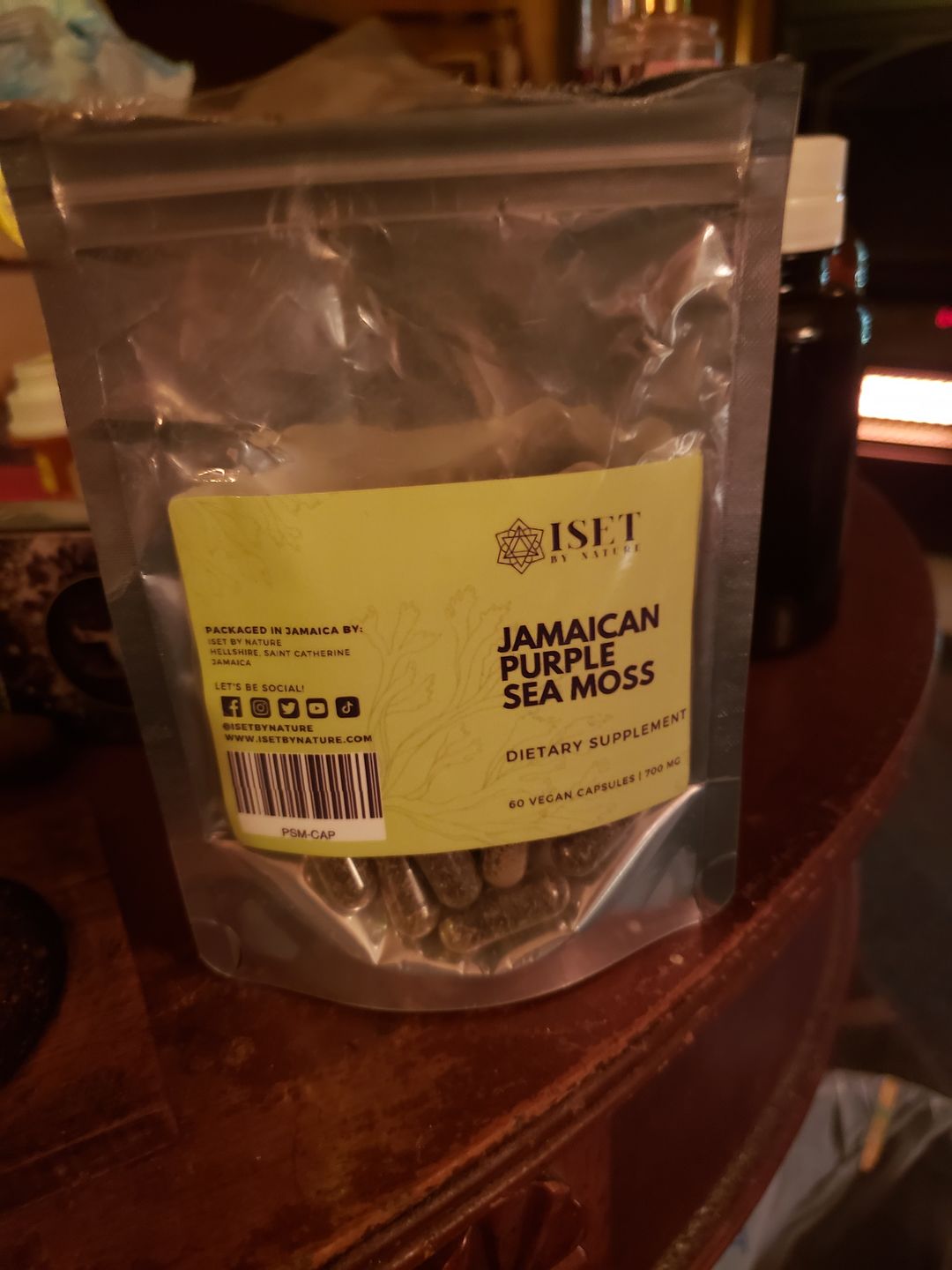 Customer photo review of Jamaican Purple Sea Moss Capsules | 700 mg | 100% Pure | No Fillers | 60 Vegan Capsules