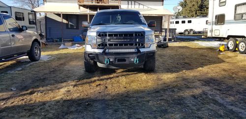 Customer photo review of Armor Grille w/Amber Lights, Replaceable Letters- Matte Black for 2009-2014 Ford F150
