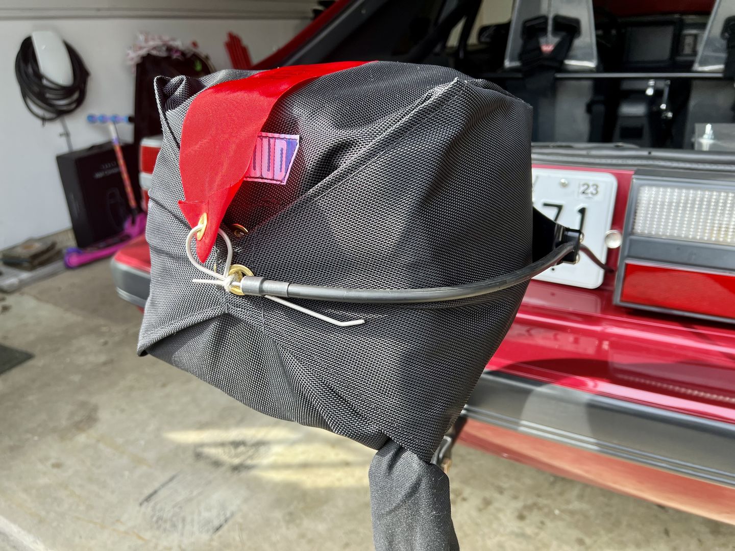 Customer photo review of Motion Raceworks Parachute Cable Holder 14-00007