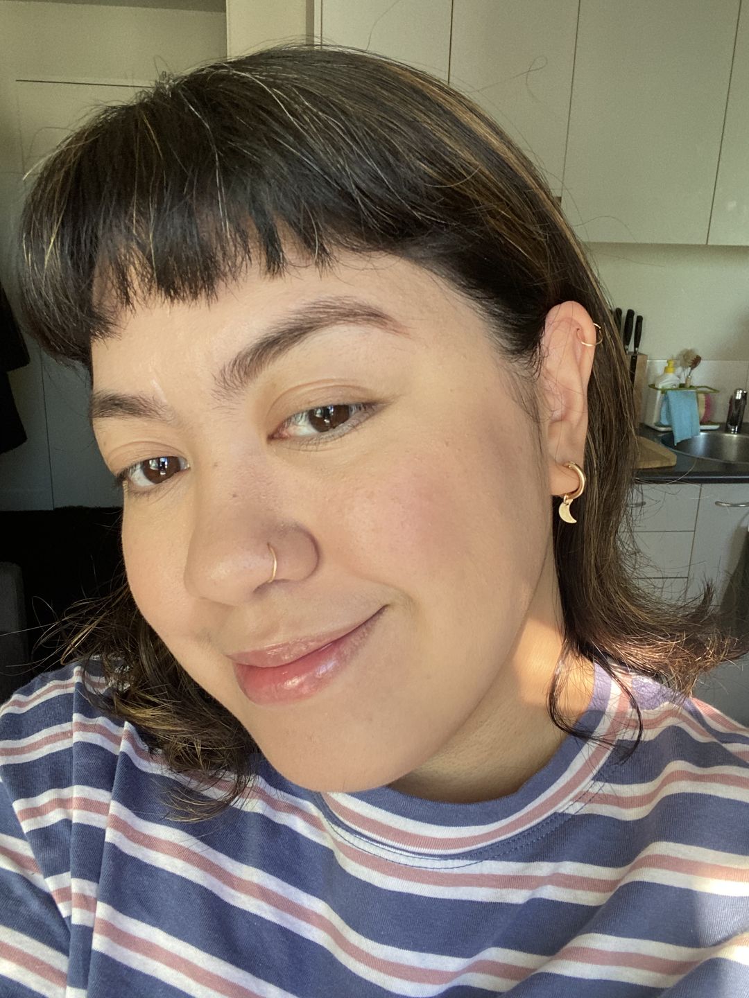 Customer photo review of Cartilage/Nose Hoop
