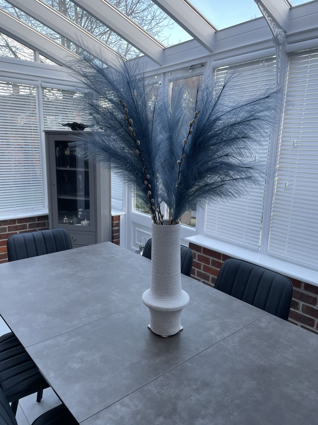 Customer photo review of Tall Faux Pampas Grass - Livid (Blue-Grey)