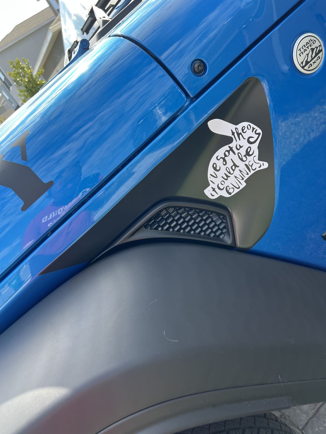 Customer photo review of Design Your Own Fender Vent Premium Wrap Decal for Wrangler and Gladiator