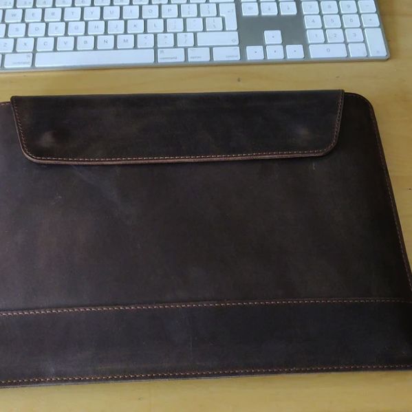 Customer photo review of Leather and Felt Sleeve for Macbook