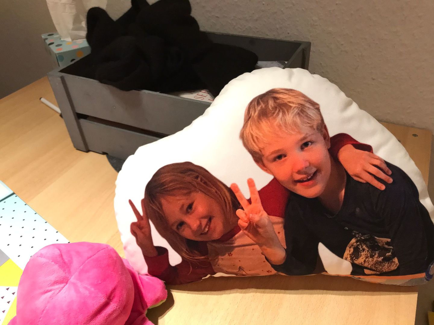 Customer photo review of Personalisiertes Pärchenkissen