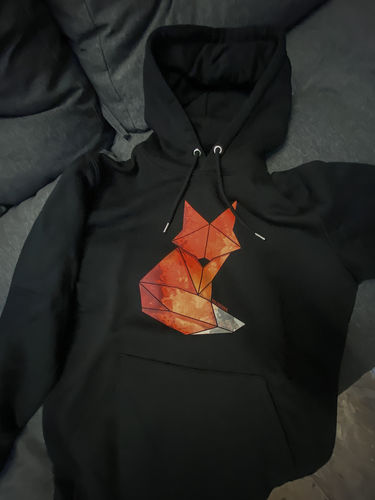 Customer photo review of Origami Fuchs - Bio Unisex Hoodie (PREMIUM)
