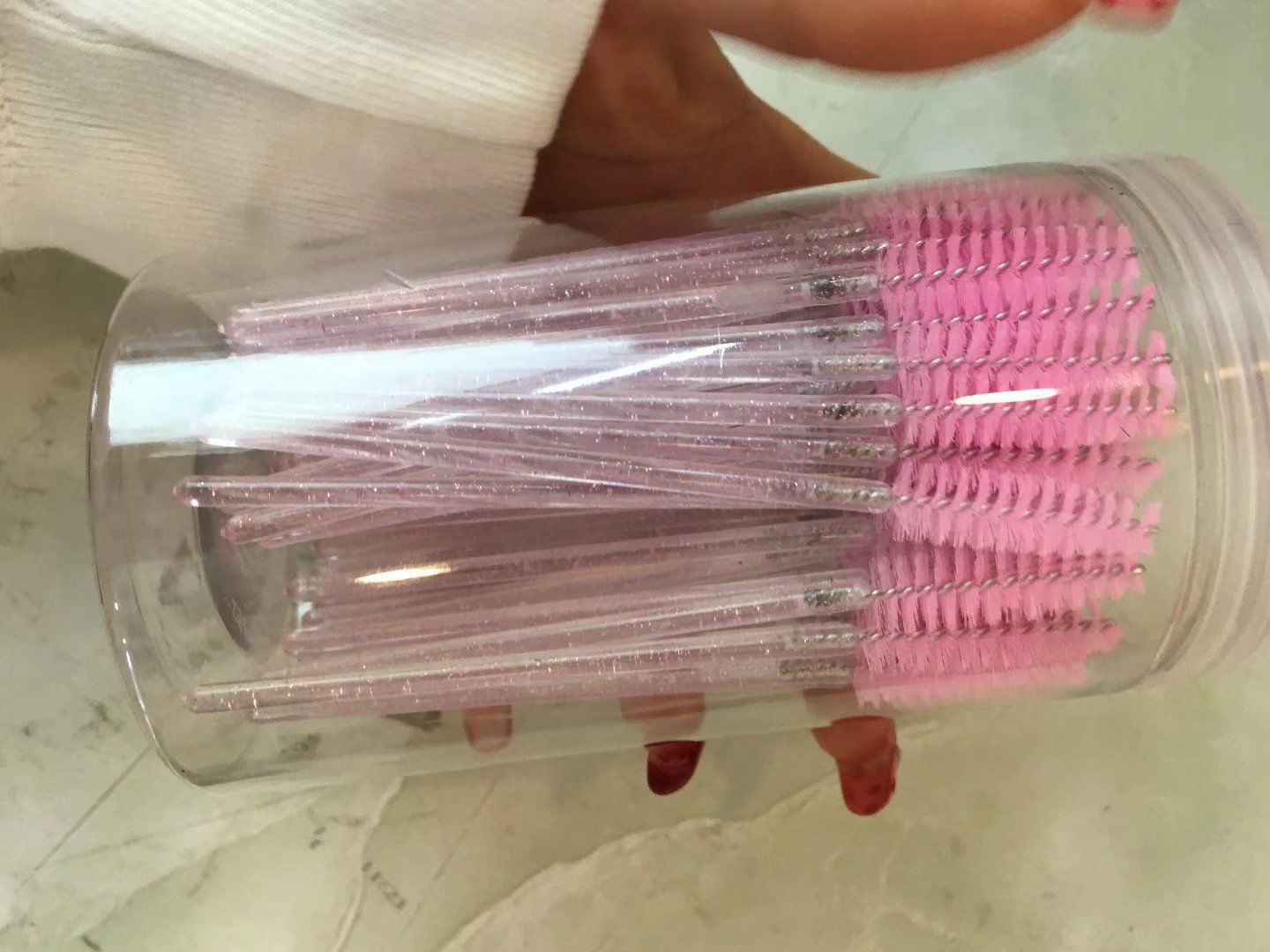 Customer photo review of 100PCS Mascara Wands