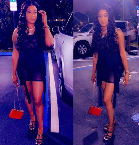 Customer photo review of Solid Color Glamorous Strappy See-Through Mini Dress