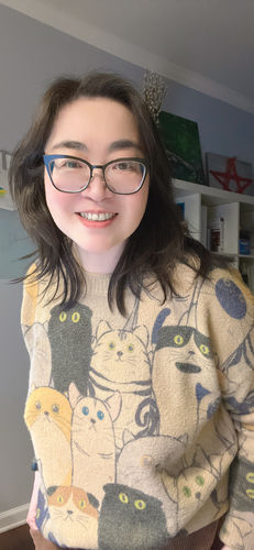 Customer photo review of Women Vintage Printed Long Sleeve Pullover Sweater