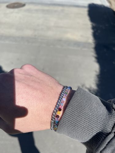 Customer photo review of #eastersunday001 Swarovski 4mm gem bracelet