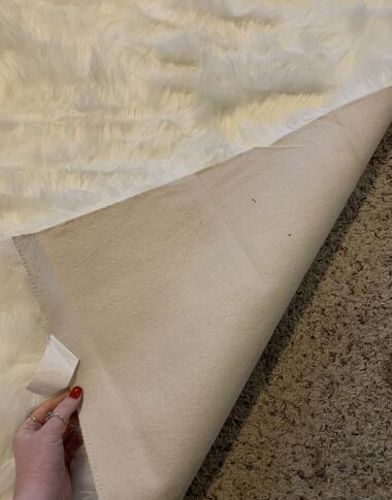 Customer photo review of Extra Large FAUX SheepSkin Area Rug