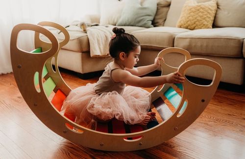 Customer photo review of Jumbo Waldorf Rocking Play - Rainbow