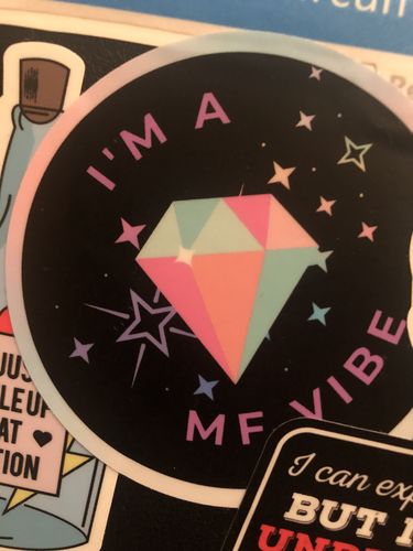 Customer photo review of I’m A Vibe Sticker- 3"