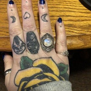 Customer photo review of Sterling Silver Boho Ring with Moonstone