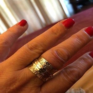 Customer photo review of Sterling Silver Boho Ring with Moonstone