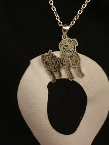 Customer photo review of Custom Silver Necklace