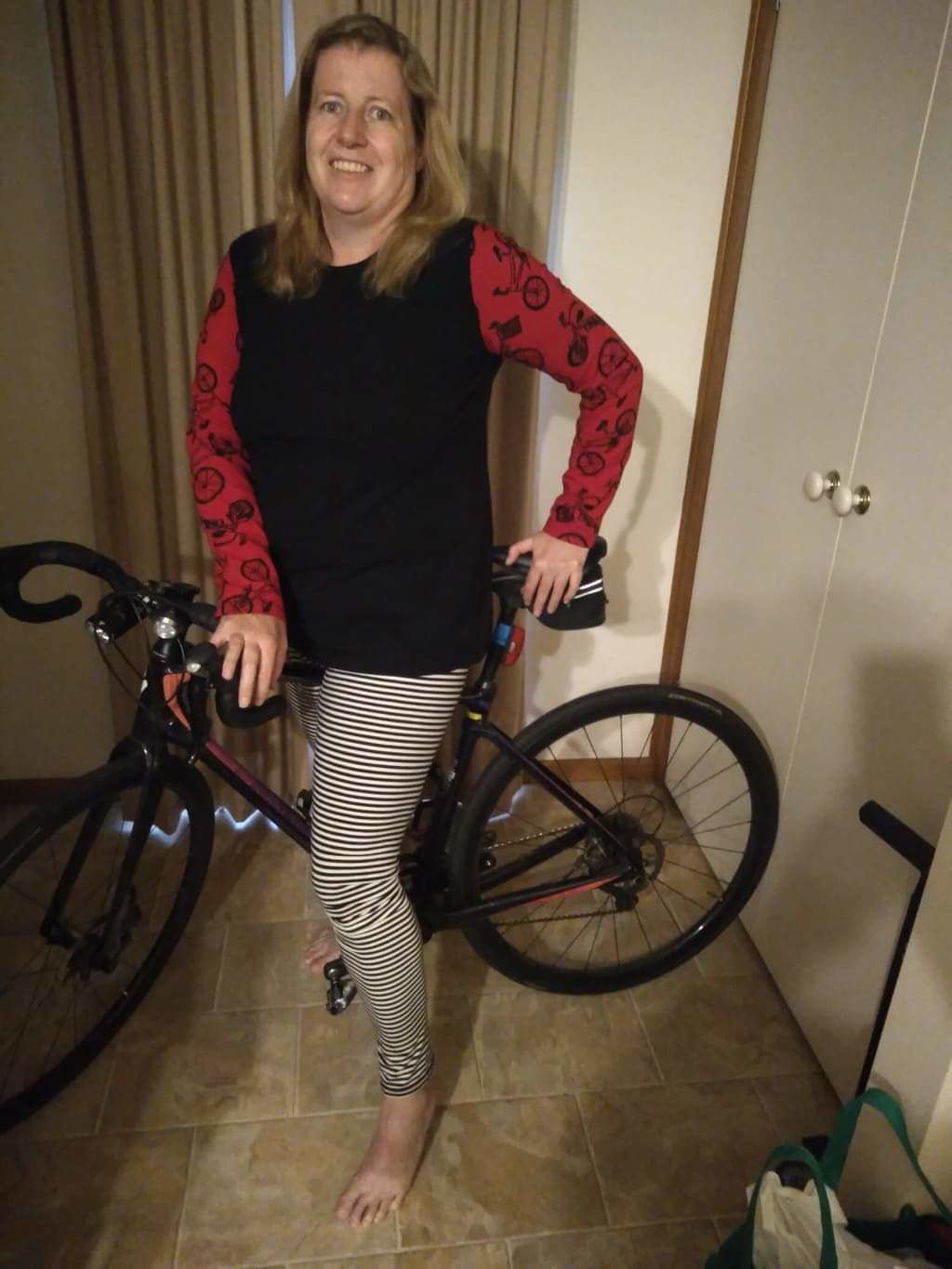 Customer photo review of Adult's Shaped LS Tee Bicycles