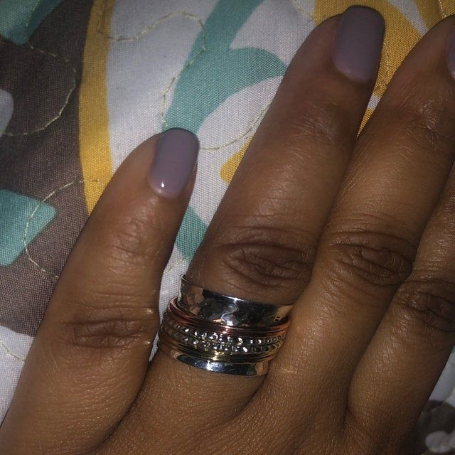 Customer photo review of Sterling Silver Two Tone Fidget Spinner Ring