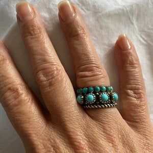 Customer photo review of Four Turquoise Ring Sterling Silver