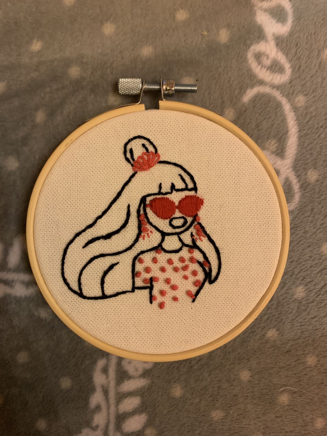 Customer photo review of Kit Broderie Femme Libre