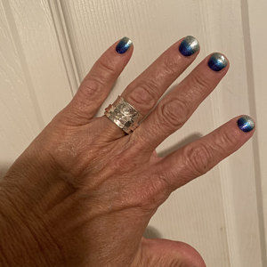 Customer photo review of Unique Fidget Spinner Ring Sterling Silver