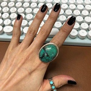 Customer photo review of Four Turquoise Ring Sterling Silver