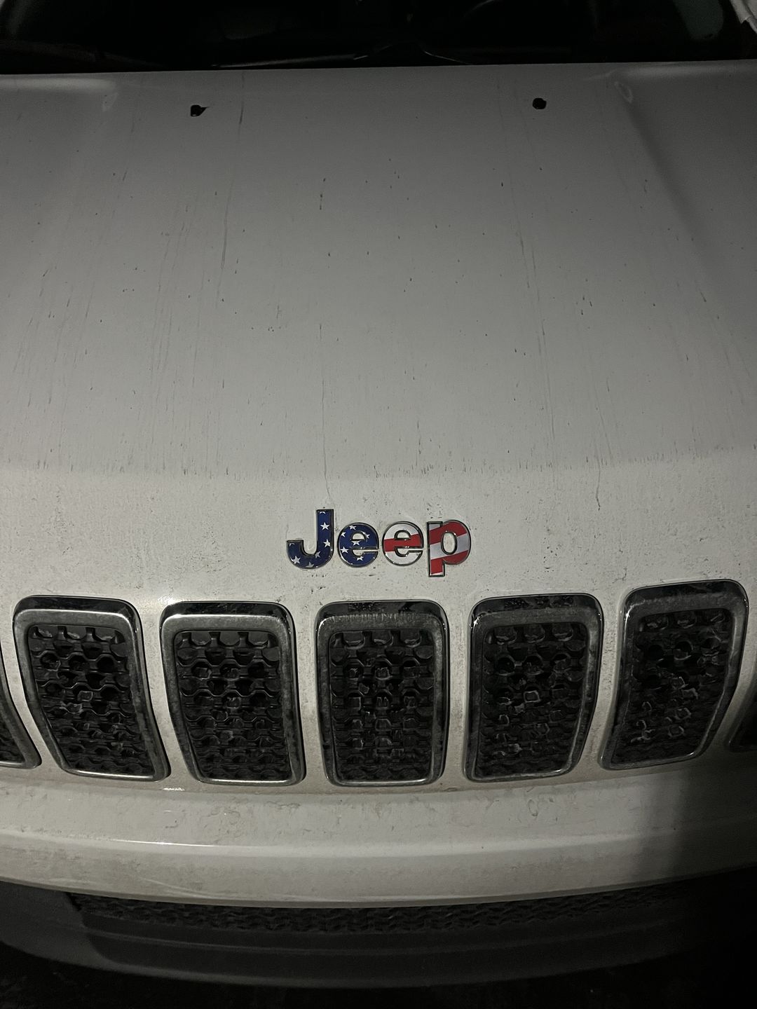 Customer photo review of JEEP Emblem Overlay Decals – American Flag Print | Fits Grand Cherokee, Cherokee, Compass, Renegade, Liberty & Patriot