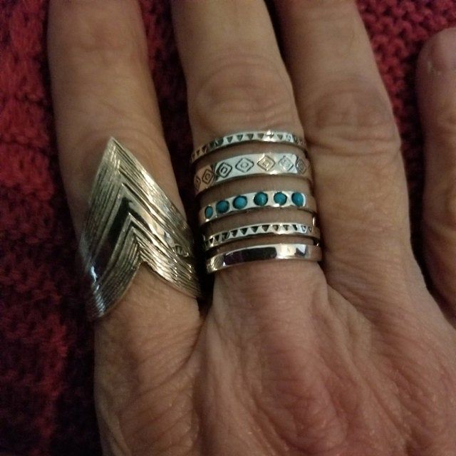 Customer photo review of Sterling Silver Southwestern Style Turquoise Ring