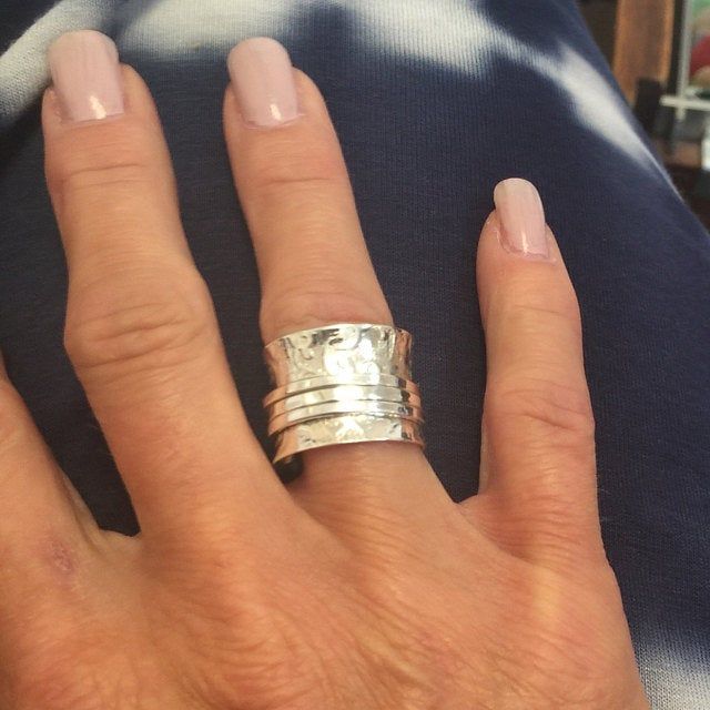 Customer photo review of Unique Fidget Spinner Ring Sterling Silver