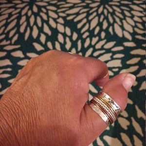 Customer photo review of Sterling Silver Two Tone Fidget Spinner Ring