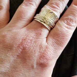 Customer photo review of Sterling Silver Flowers Meditation Ring