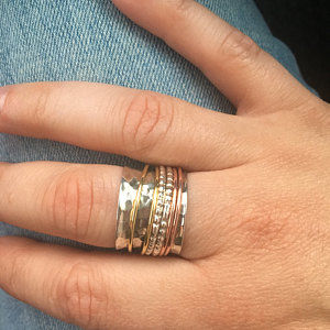 Customer photo review of Sterling Silver Two Tone Fidget Spinner Ring