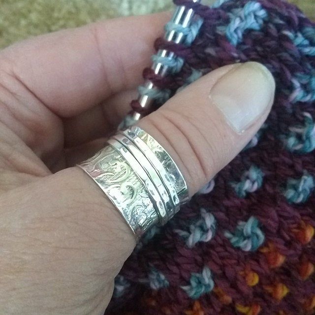 Customer photo review of Unique Fidget Spinner Ring Sterling Silver