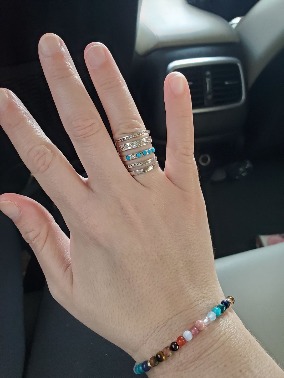 Customer photo review of Sterling Silver Southwestern Style Turquoise Ring