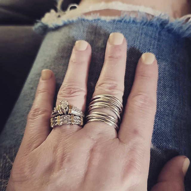 Customer photo review of Chunky Wrap Wide Band Ring Sterling Silver