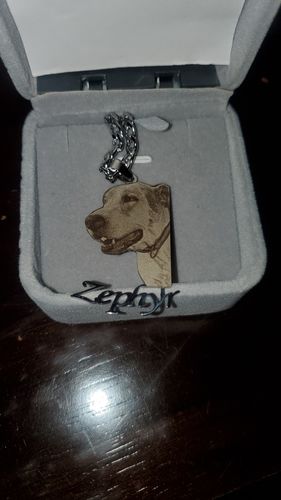 Customer photo review of Lovers Charm™ 18K Custom Engraved Necklace