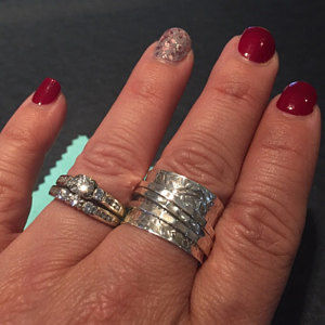 Customer photo review of Sterling Silver Flowers Meditation Ring